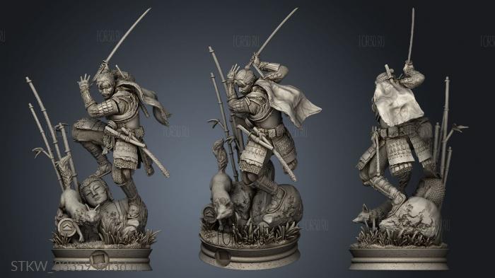 Ghost Tsushima Jin Sakai Cape stl model for CNC