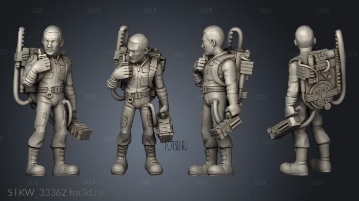 Ghostbuster Winston stl model for CNC