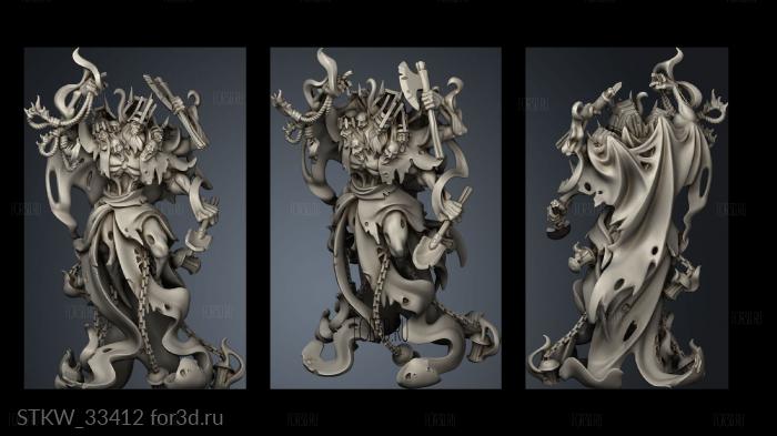 Ghousters Engar the ghost king big square stl model for CNC