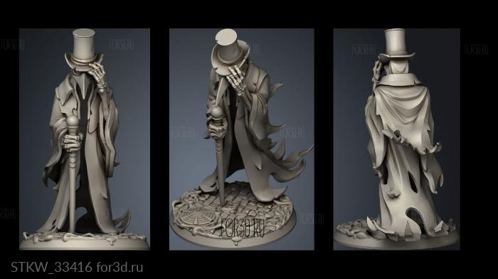 Ghousters Plague doctor ghost big circle stl model for CNC