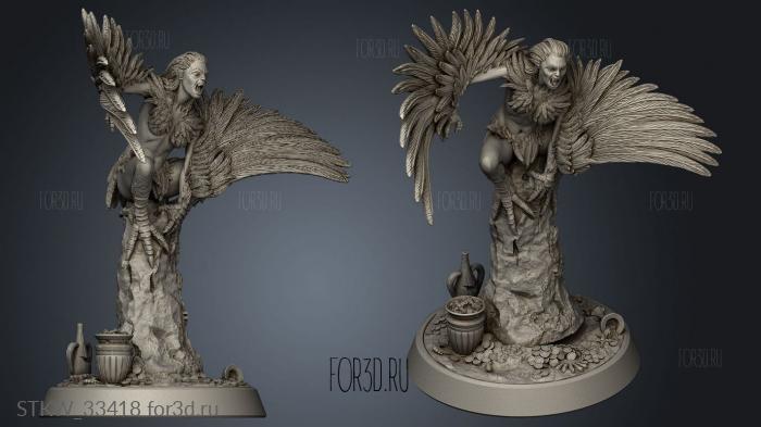 Ghoy Odyssey Enemies Harpy stl model for CNC