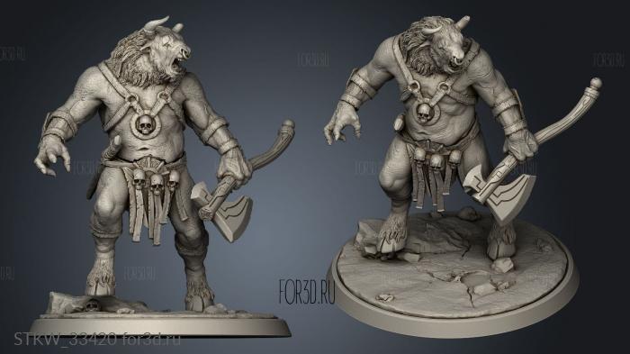 Ghoy Odyssey Enemies Minotaur stl model for CNC