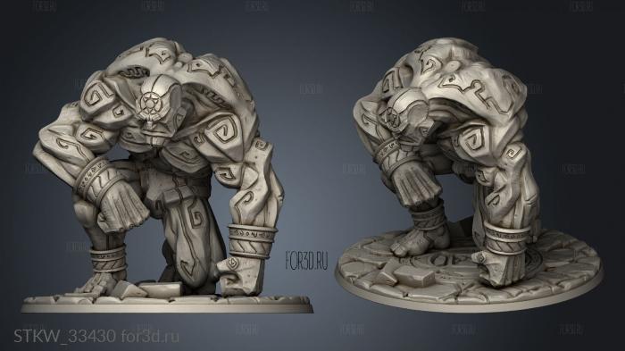 Giant Clay Golem Deactivated stl model for CNC