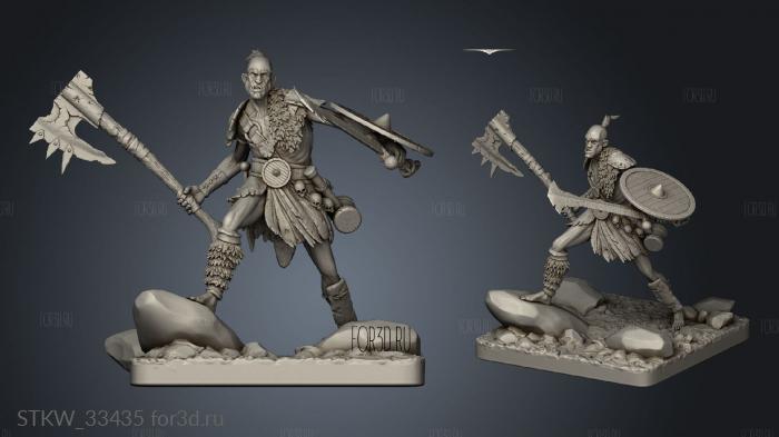 Giant warrior Corpo stl model for CNC