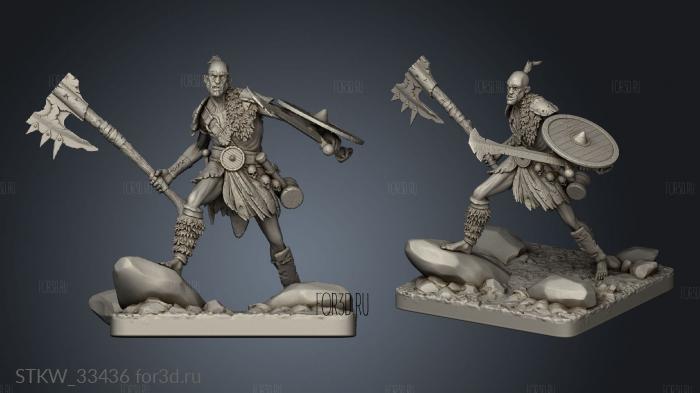 Giant warrior Gigante stl model for CNC