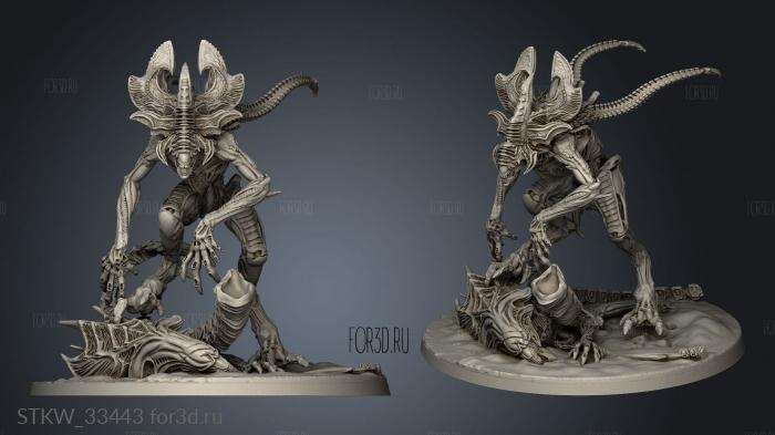 GIGERIAN ROYAL USURPER KING REVENGE QUEEN stl model for CNC