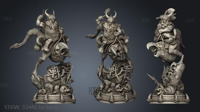 Gilius Golden Axe Down stl model for CNC