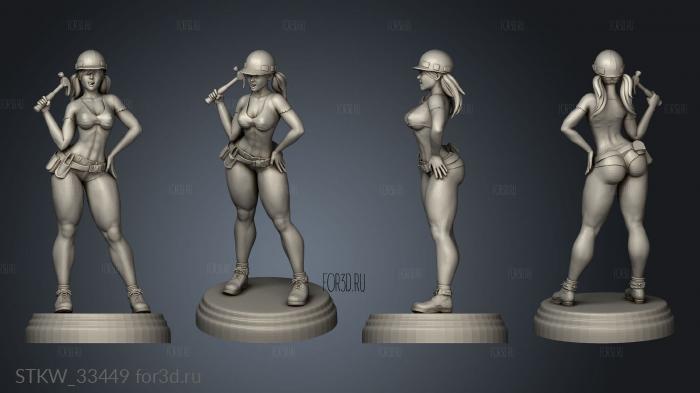 Girl stl model for CNC