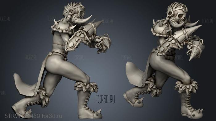 Girls blitz stl model for CNC