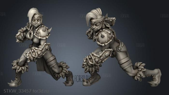 Girls women lineman stl model for CNC