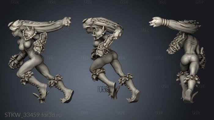 Girls women lineman stl model for CNC