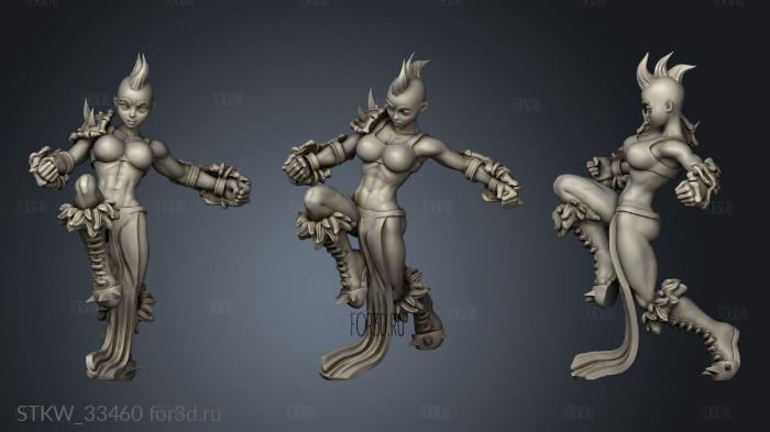 Girls women lineman stl model for CNC