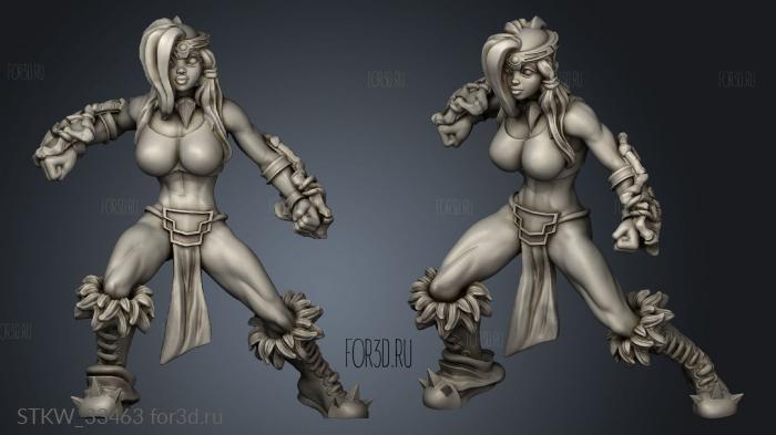 Girls women lineman stl model for CNC