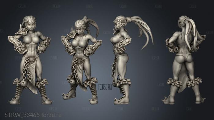 Girls women lineman stl model for CNC