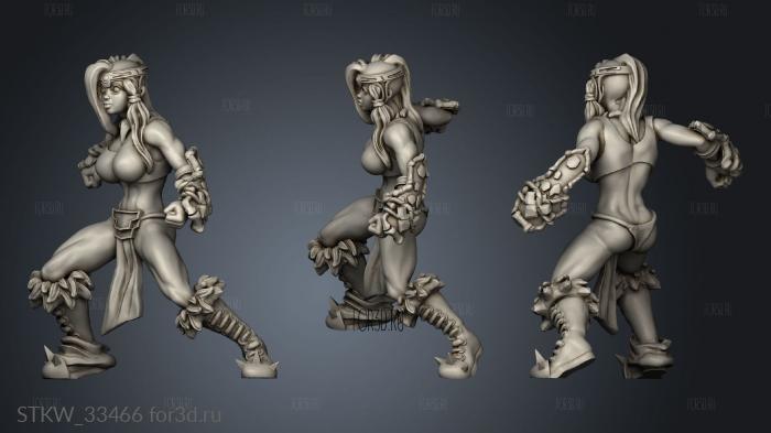 Girls women lineman stl model for CNC