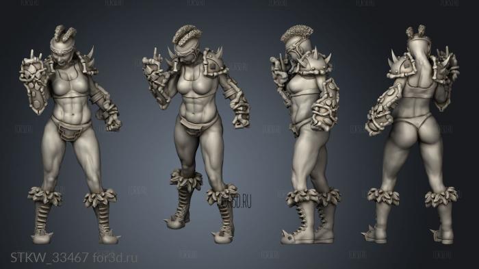 Girls women lineman stl model for CNC