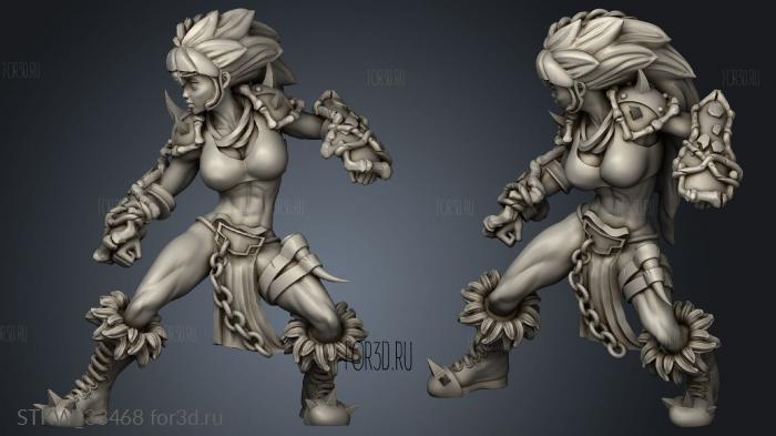 Girls women lineman stl model for CNC
