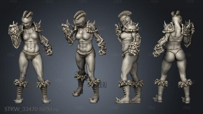 Girls women lineman stl model for CNC