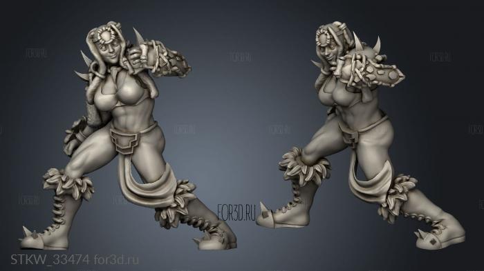 Girl stl model for CNC