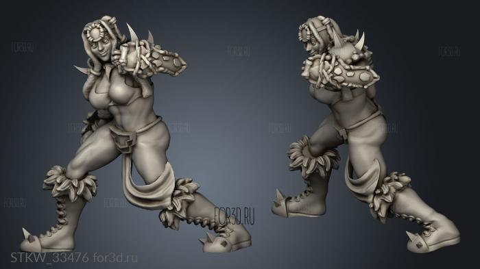 Girl stl model for CNC