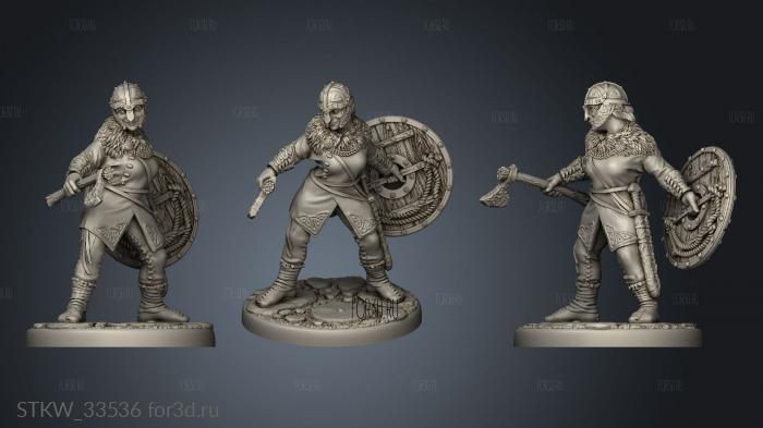 Gjermundbu Shieldmaiden axe stl model for CNC