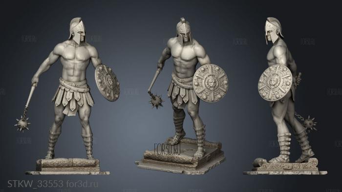 Gladiator Redxvb Smoothed And Sliced Choice Sword Flail al stl model for CNC