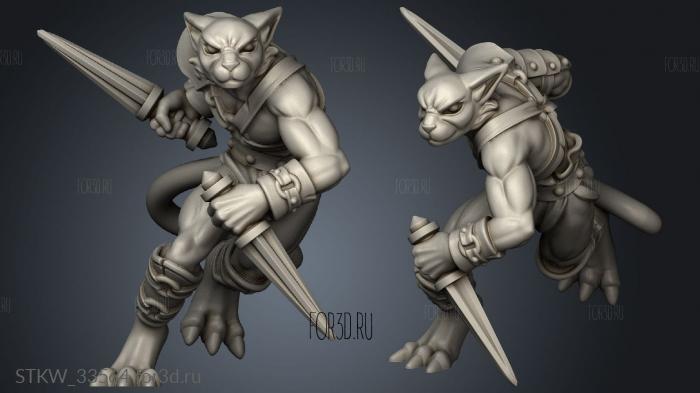 Gladiators Tabaxi Gladiator stl model for CNC