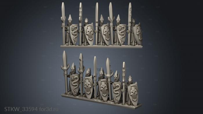 Dark Spears Elf stl model for CNC