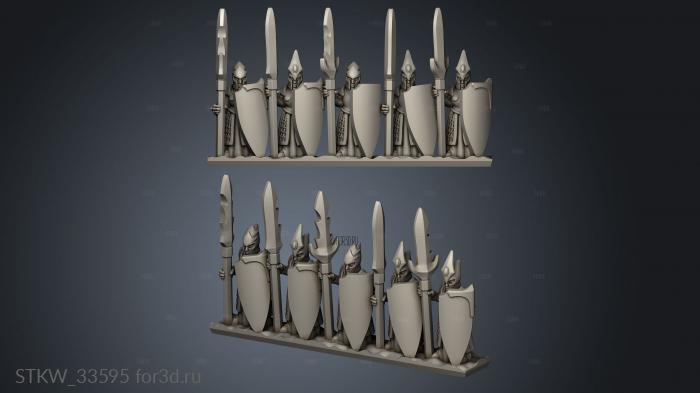 Dark Spears Elf Blank stl model for CNC