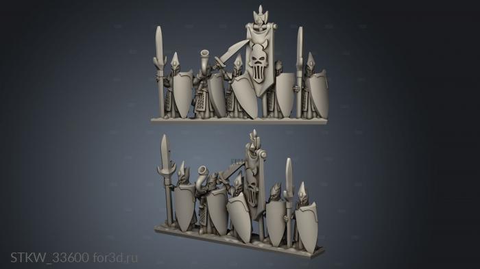 Dark Spears Elf Leader Blank stl model for CNC