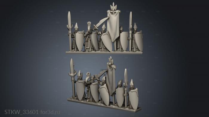 Dark Spears Elf Leader Blank stl model for CNC