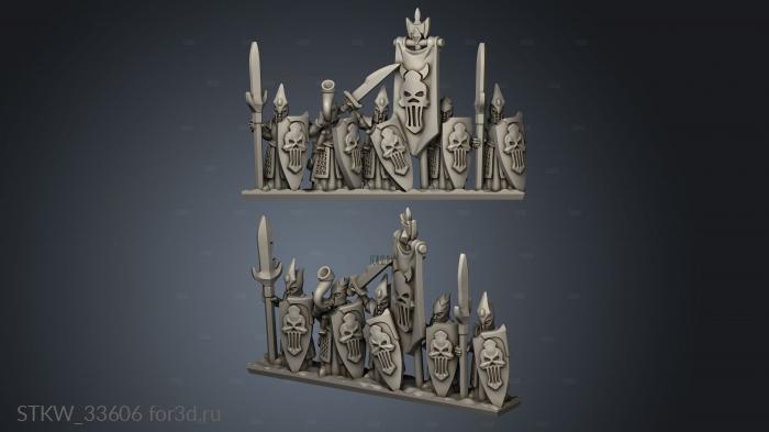 Dark Spears Elf Leader Skull stl model for CNC