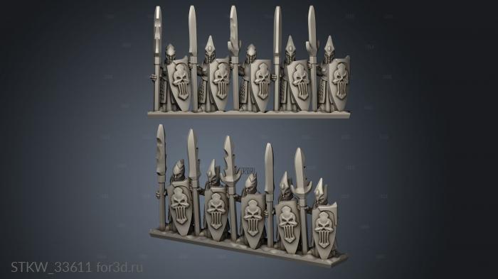 Dark Spears Elf Skull stl model for CNC