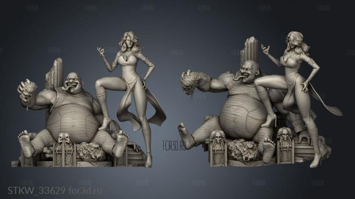 Gluttony leg stl model for CNC