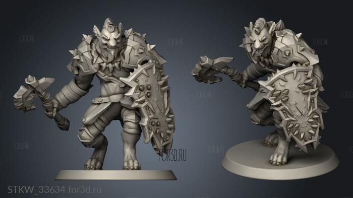 Gnoll Brute stl model for CNC