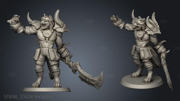 Gnoll Leader stl model for CNC