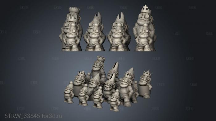 Gnome Chess Plate Kingrahl stl model for CNC