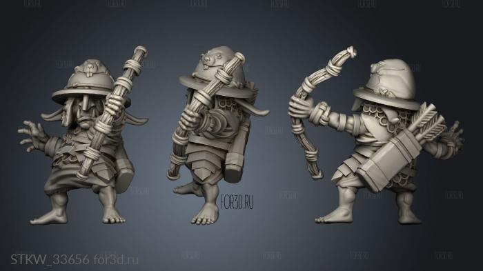 Goblin Archer stl model for CNC