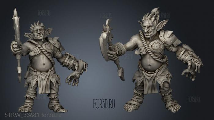Goblin Dozo stl model for CNC