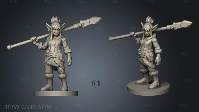 Goblin female stl model for CNC