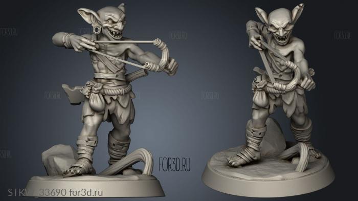 Goblin Fighter stl model for CNC