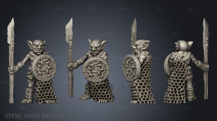 Goblin Fighters Fighter stl model for CNC