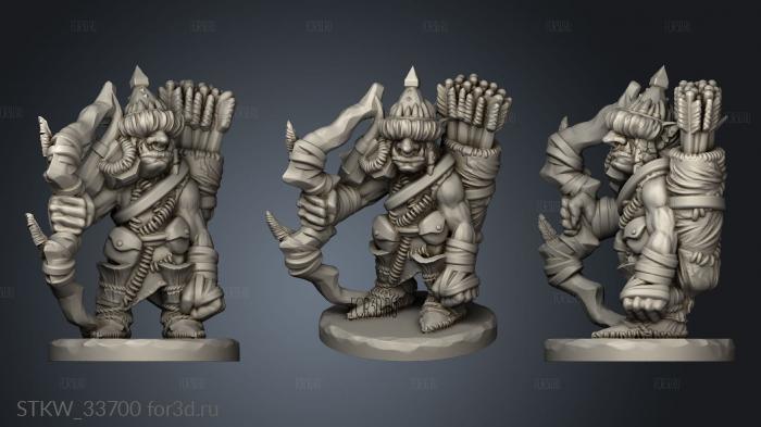 Goblin Archer stl model for CNC