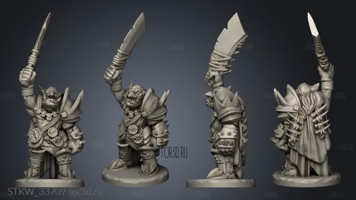 Goblin Captain stl model for CNC