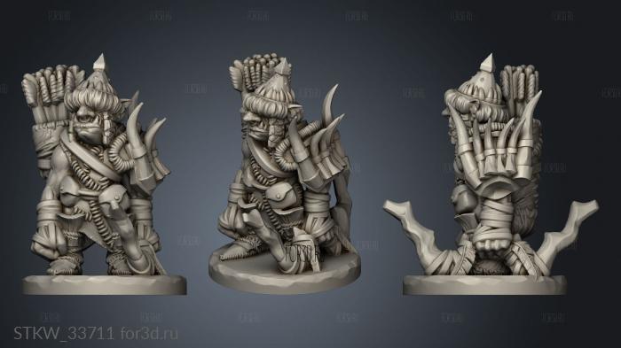 Goblin Archer stl model for CNC