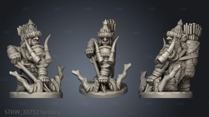 Goblin Archer stl model for CNC