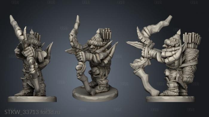 Goblin Archer stl model for CNC