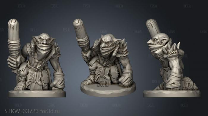 Goblin Thief stl model for CNC