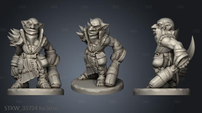 Goblin Thief stl model for CNC