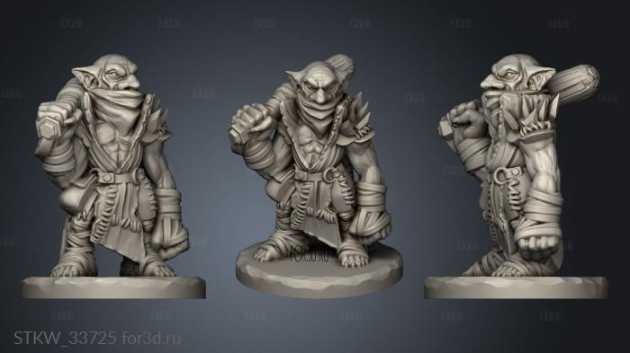 Goblin Thief stl model for CNC